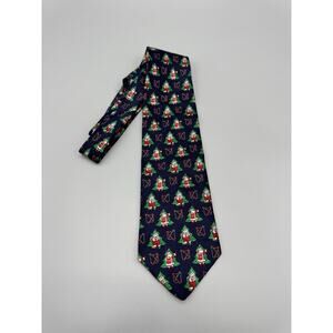 Vintage Christmas Necktie Holidays By MMG Santa Claus Design 58”